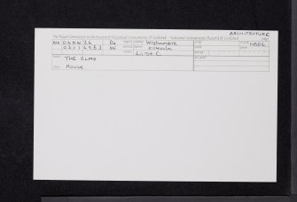 The Elms, NX06NW 26, Ordnance Survey index card, Recto