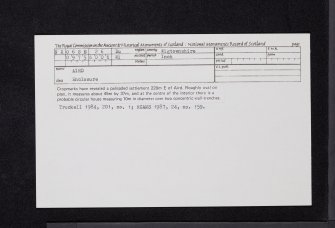 Aird, NX06SE 26, Ordnance Survey index card, Recto