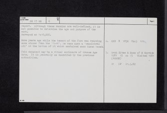 Finnarts Hill, NX07SE 6, Ordnance Survey index card, page number 2, Recto