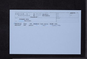 Finnarts Hill, NX07SE 6, Ordnance Survey index card, Recto