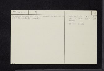 Finnarts Hill, NX07SE 7, Ordnance Survey index card, page number 2, Verso