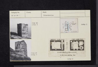 Ailsa Craig, Castle, NX09NW 1, Ordnance Survey index card, Recto