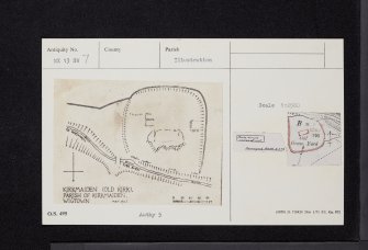 Kirkmaiden, Old Parish Church And Burial-Ground, NX13SW 7, Ordnance Survey index card, Recto