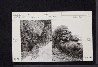 St Medan's Cave And Chapel, Mull Farm, NX13SW 10, Ordnance Survey index card, page number 1, Recto