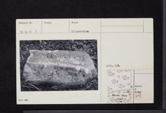 Ardwell, The Murder Stone, NX14NW 2, Ordnance Survey index card, Recto