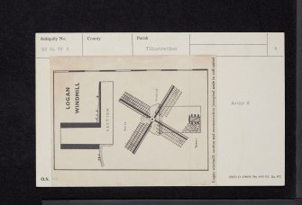 Logan Windmill, NX14SW 5, Ordnance Survey index card, page number 1, Recto