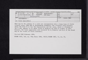Airyhemming, NX15NE 2, Ordnance Survey index card, Recto