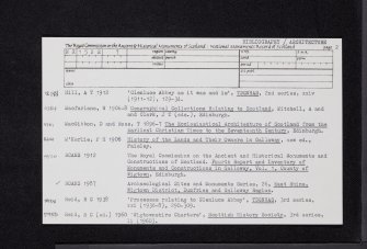Glenluce Abbey, NX15NE 7, Ordnance Survey index card, page number 2, Recto