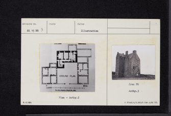 Glenluce, Castle Of Park, NX15NE 9, Ordnance Survey index card, Recto