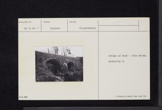Glenluce, Bridge Of Park, NX15NE 17, Ordnance Survey index card, Recto