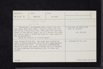 Dunragit Moor, NX15NW 8, Ordnance Survey index card, Recto