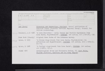 Flint Howe, Luce Sands, NX15SW 20, Ordnance Survey index card, Recto