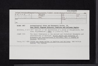 Craigbirnoch, NX16NE 5, Ordnance Survey index card, Recto