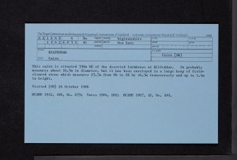 Kilfeddar, NX16NE 6, Ordnance Survey index card, Recto