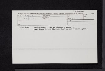 Craigbirnoch, NX16NE 66, Ordnance Survey index card, Recto
