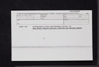 Cairnerzean, NX16NW 49, Ordnance Survey index card, Recto