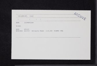 Cairnerzean, NX16NW 49, Ordnance Survey index card, Recto