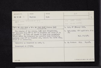 Mains Of Larg, NX16SE 2, Ordnance Survey index card, Recto