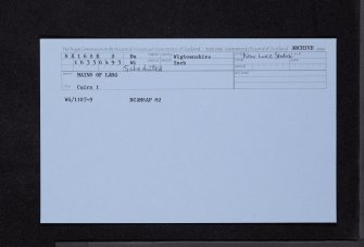 Mains Of Larg, NX16SE 2, Ordnance Survey index card, Recto