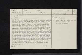 Mid Gleniron, NX16SE 10, Ordnance Survey index card, page number 1, Recto