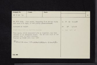 Mid Gleniron, NX16SE 10, Ordnance Survey index card, page number 2, Verso