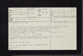Mid Gleniron, NX16SE 17, Ordnance Survey index card, page number 1, Recto