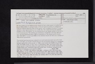 Inch, Old Parish Church And Burial-Ground, NX16SW 5, Ordnance Survey index card, Recto