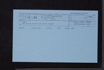 Inch, Old Parish Church And Burial-Ground, NX16SW 5, Ordnance Survey index card, Recto