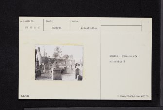 Inch, Old Parish Church And Burial-Ground, NX16SW 5, Ordnance Survey index card, Recto