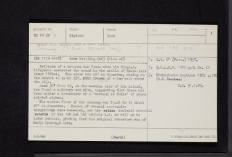 Black Loch, Castle Kennedy, NX16SW 7, Ordnance Survey index card, page number 1, Recto
