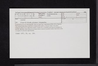 Balnab, NX16SW 21, Ordnance Survey index card, Recto