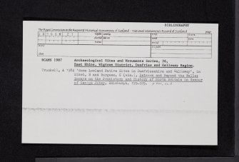 Balnab, NX16SW 21, Ordnance Survey index card, Recto