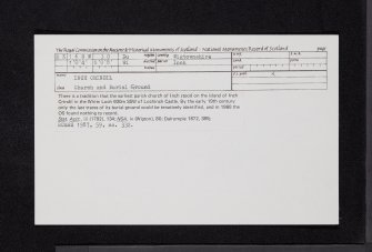 Inch Crindil, NX16SW 30, Ordnance Survey index card, Recto