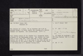 Arecleoch, NX17NE 2, Ordnance Survey index card, page number 1, Recto