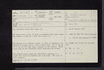 Miltonise, NX17SE 2, Ordnance Survey index card, page number 1, Recto