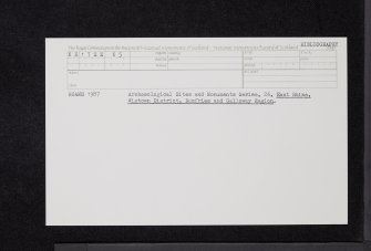 Miltonise, NX17SE 65, Ordnance Survey index card, Recto