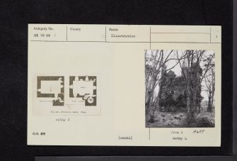 Pinwherry Castle, NX18NE 6, Ordnance Survey index card, page number 1, Recto