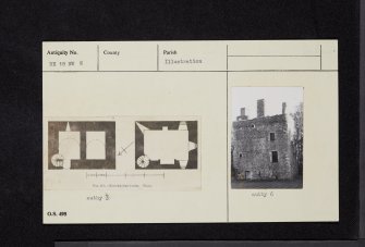 Knockdolian Castle, NX18NW 8, Ordnance Survey index card, Recto