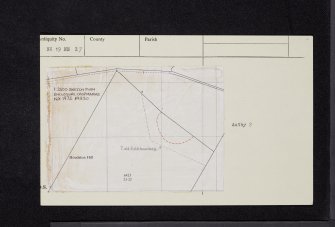 Houdston Hill, NX19NE 27, Ordnance Survey index card, Recto