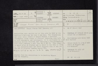 Chapel Finian, NX24NE 2, Ordnance Survey index card, page number 1, Recto