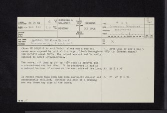 Dernaglar Loch, NX25NE 6, Ordnance Survey index card, page number 1, Recto