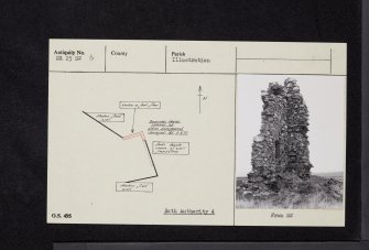 Sinniness Castle, NX25SW 6, Ordnance Survey index card, Recto