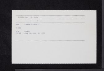 Sinniness Castle, NX25SW 6, Ordnance Survey index card, Recto