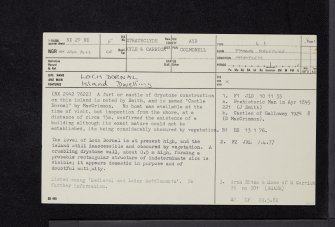 Loch Dornal, NX27NE 5, Ordnance Survey index card, page number 1, Recto