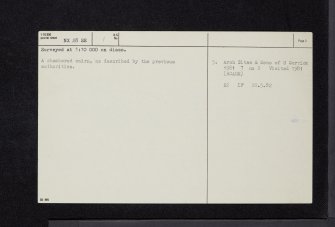 Balmalloch, NX28SE 1, Ordnance Survey index card, page number 2, Verso