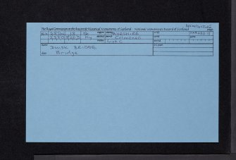 Duisk Bridge, NX28SW 18, Ordnance Survey index card, Recto