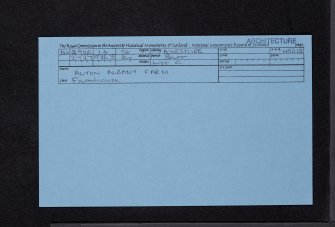 Altan Albany, NX29SE 14, Ordnance Survey index card, Recto