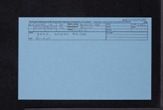 Barr, Water Of Gregg, Gregg Bridge, NX29SE 15, Ordnance Survey index card, Recto