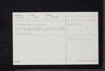 Longcastle, NX34NE 2, Ordnance Survey index card, page number 2, Verso