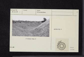 Druchtag Mote Hill, NX34NW 5, Ordnance Survey index card, page number 2, Verso